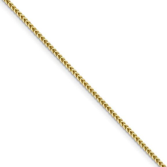1.3mm, 14k Yellow Gold, Solid Franco Chain Necklace, 16 Inch - Picture 1 of 8